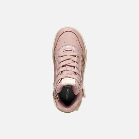 High top sneakers WASHIBA GIRL Old Rose/Platinum - image number 5 | GEOX
