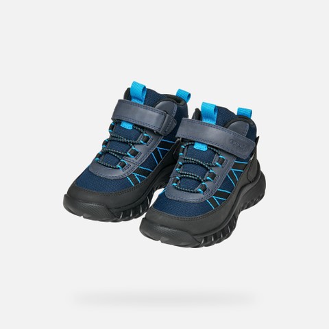 Waterproof ankle boots SIMBYOS ABX BOY Navy/Black - image number 7 | GEOX