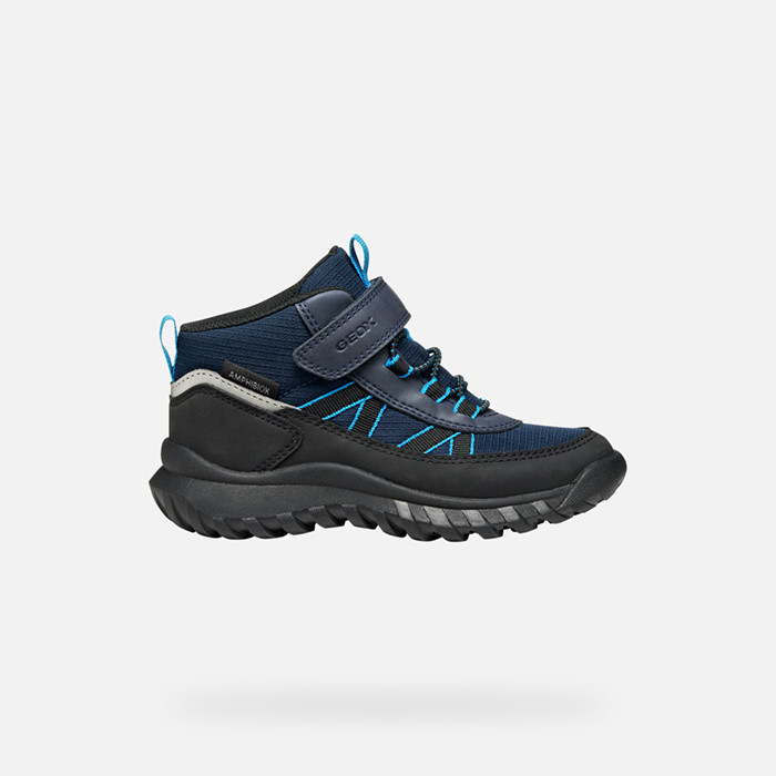 Waterproof ankle boots SIMBYOS ABX BOY Navy/Black | GEOX