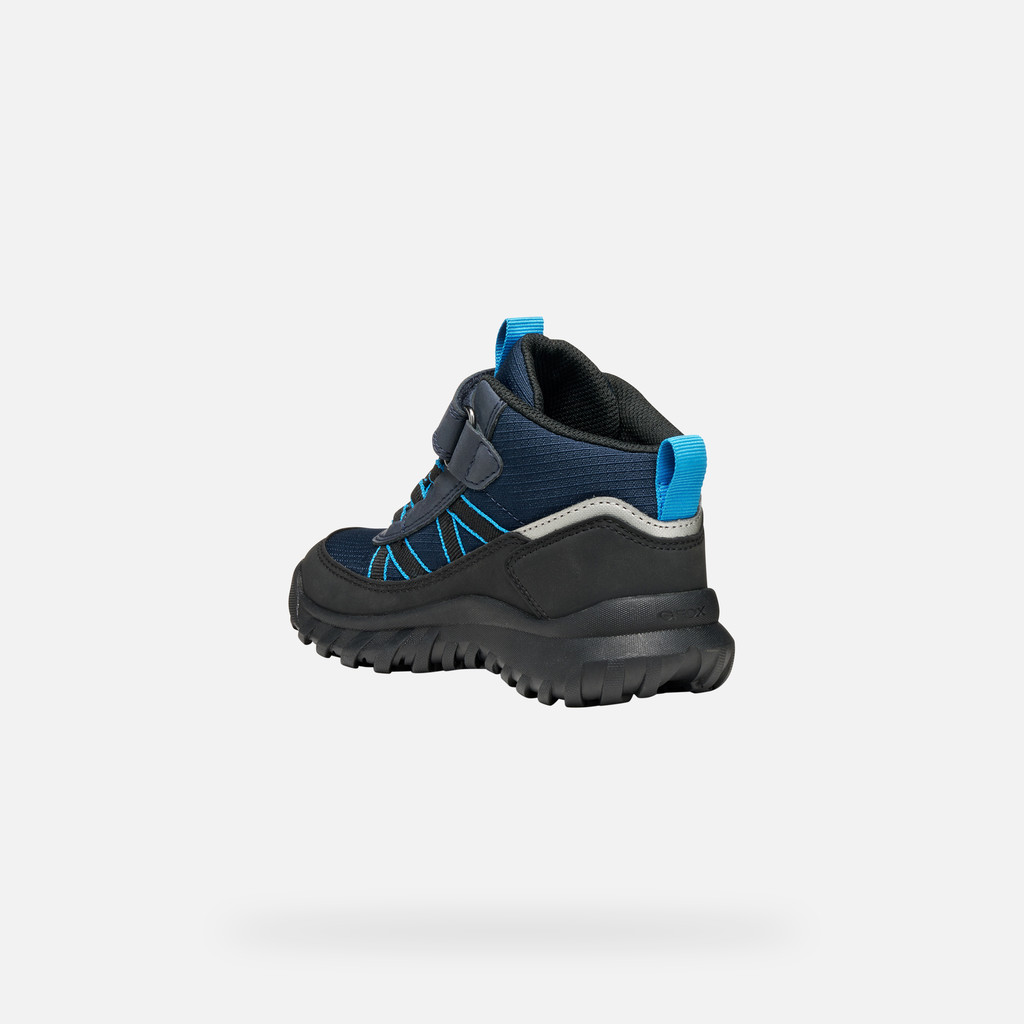 Waterproof ankle boots SIMBYOS ABX BOY Navy/Black - image number 3 | GEOX