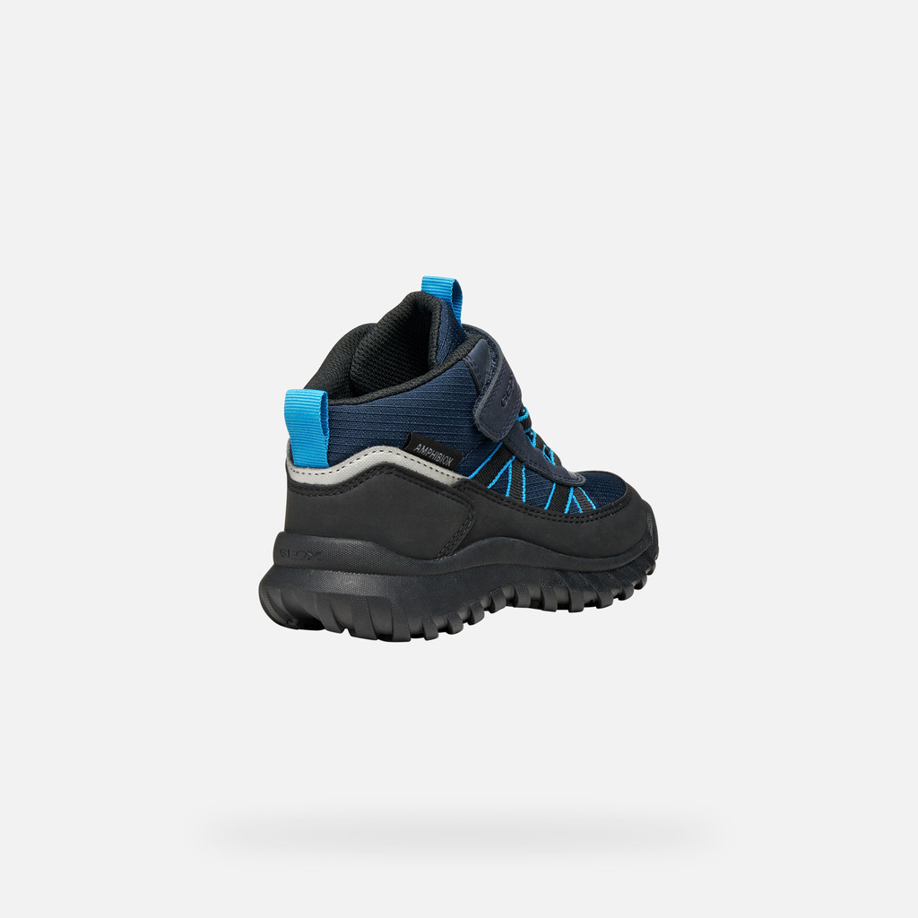 Waterproof ankle boots SIMBYOS ABX BOY Navy/Black - image number 4 | GEOX