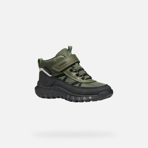 Waterproof ankle boots SIMBYOS ABX BOY Dark Green/Black - image number 2 | GEOX