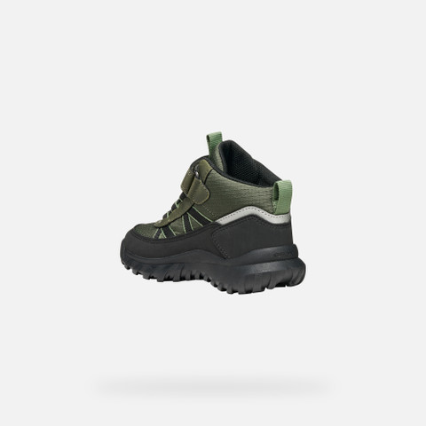 Waterproof ankle boots SIMBYOS ABX BOY Dark Green/Black - image number 3 | GEOX