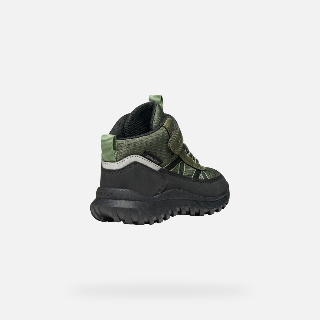 Waterproof ankle boots SIMBYOS ABX BOY Dark Green/Black - image number 4 | GEOX