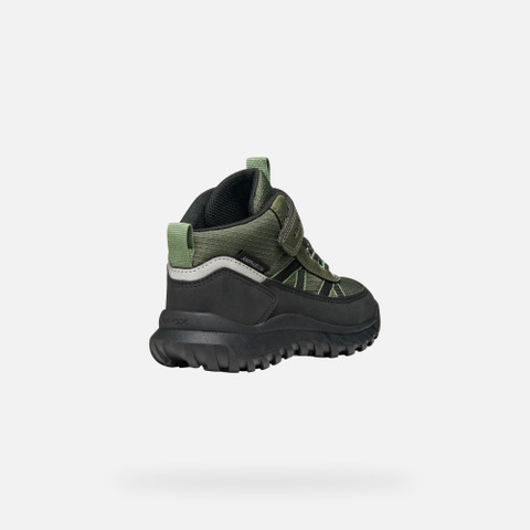 Waterproof ankle boots SIMBYOS ABX BOY Dark Green/Black - image number 4 | GEOX