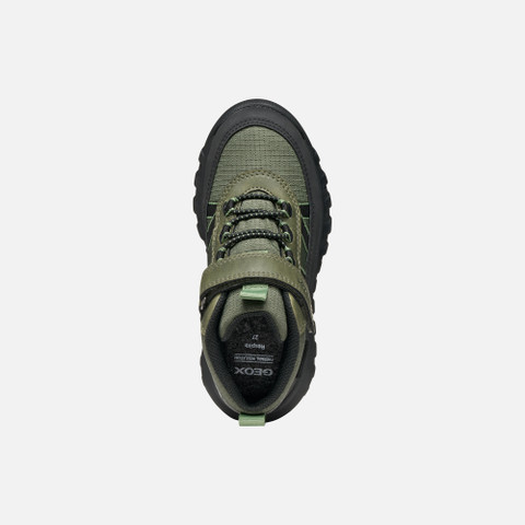 Waterproof ankle boots SIMBYOS ABX BOY Dark Green/Black - image number 5 | GEOX