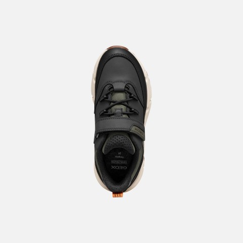Lightweight cushioned sneakers FLEXYPER PLUS ABX BOY Black/Military - image number 5 | GEOX