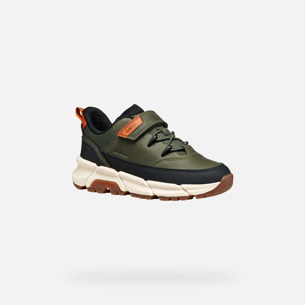 Low top sneakers FLEXYPER PLUS ABX BOY Military - image number 2 | GEOX