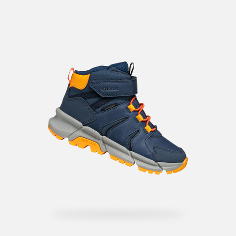 Mid calf boots FLEXYPER PLUS ABX BOY Denim/Orange | GEOX