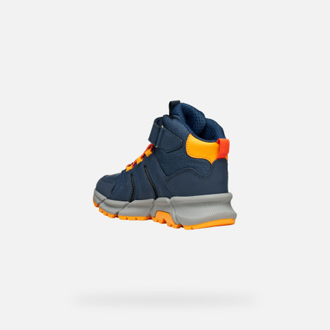 Mid calf boots FLEXYPER PLUS ABX BOY Denim/Orange - image number 3 | GEOX