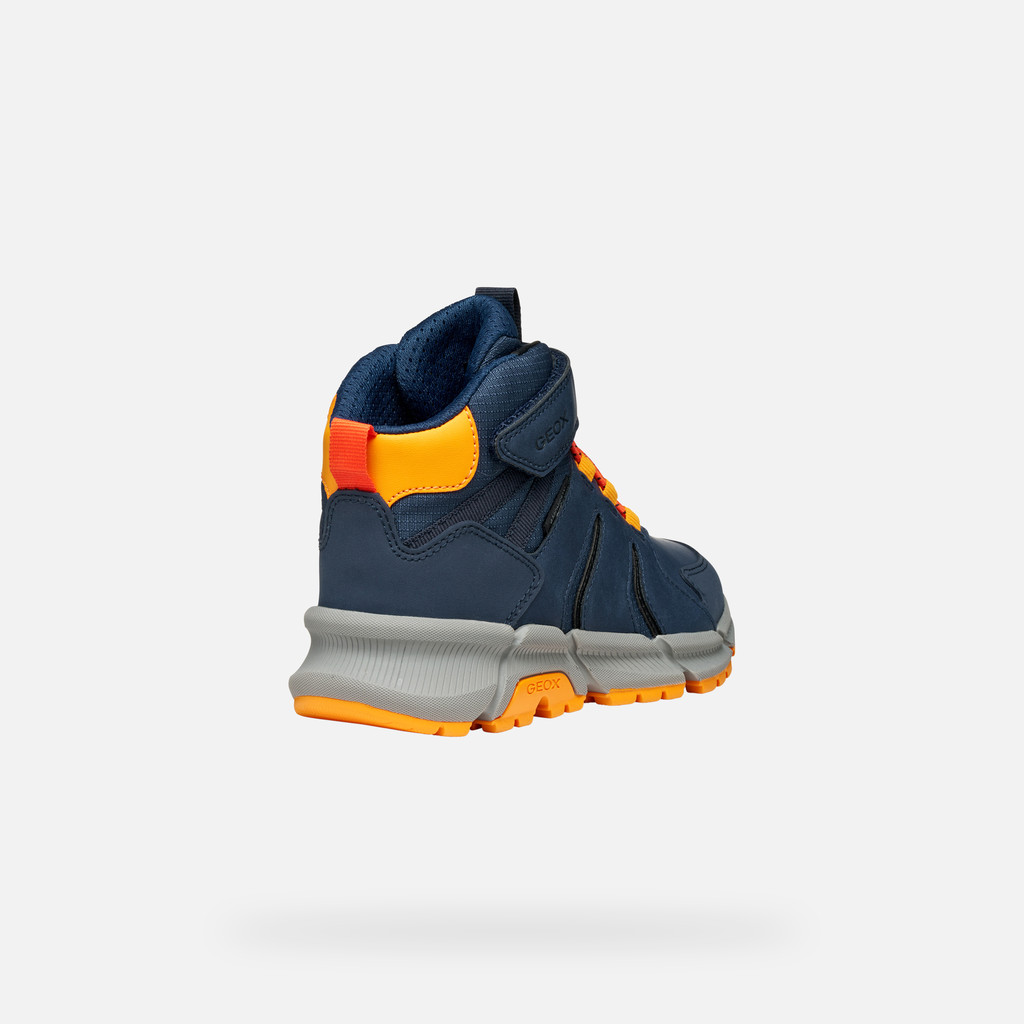 Mid calf boots FLEXYPER PLUS ABX BOY Denim/Orange - image number 4 | GEOX