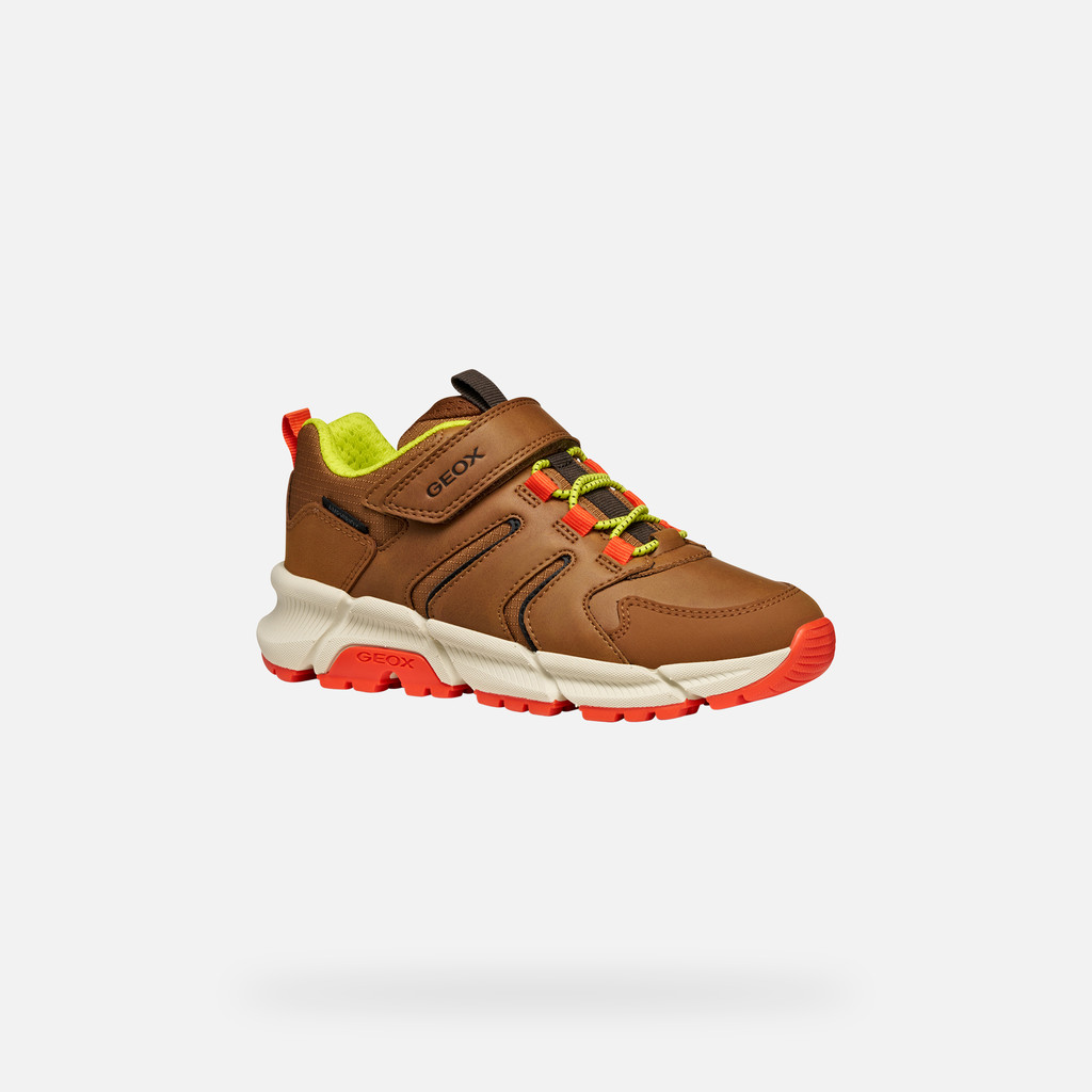 Low top sneakers FLEXYPER PLUS ABX BOY Brown/Orange - image number 2 | GEOX