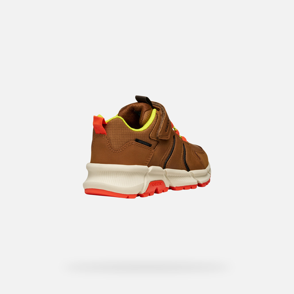 Low top sneakers FLEXYPER PLUS ABX BOY Brown/Orange - image number 4 | GEOX