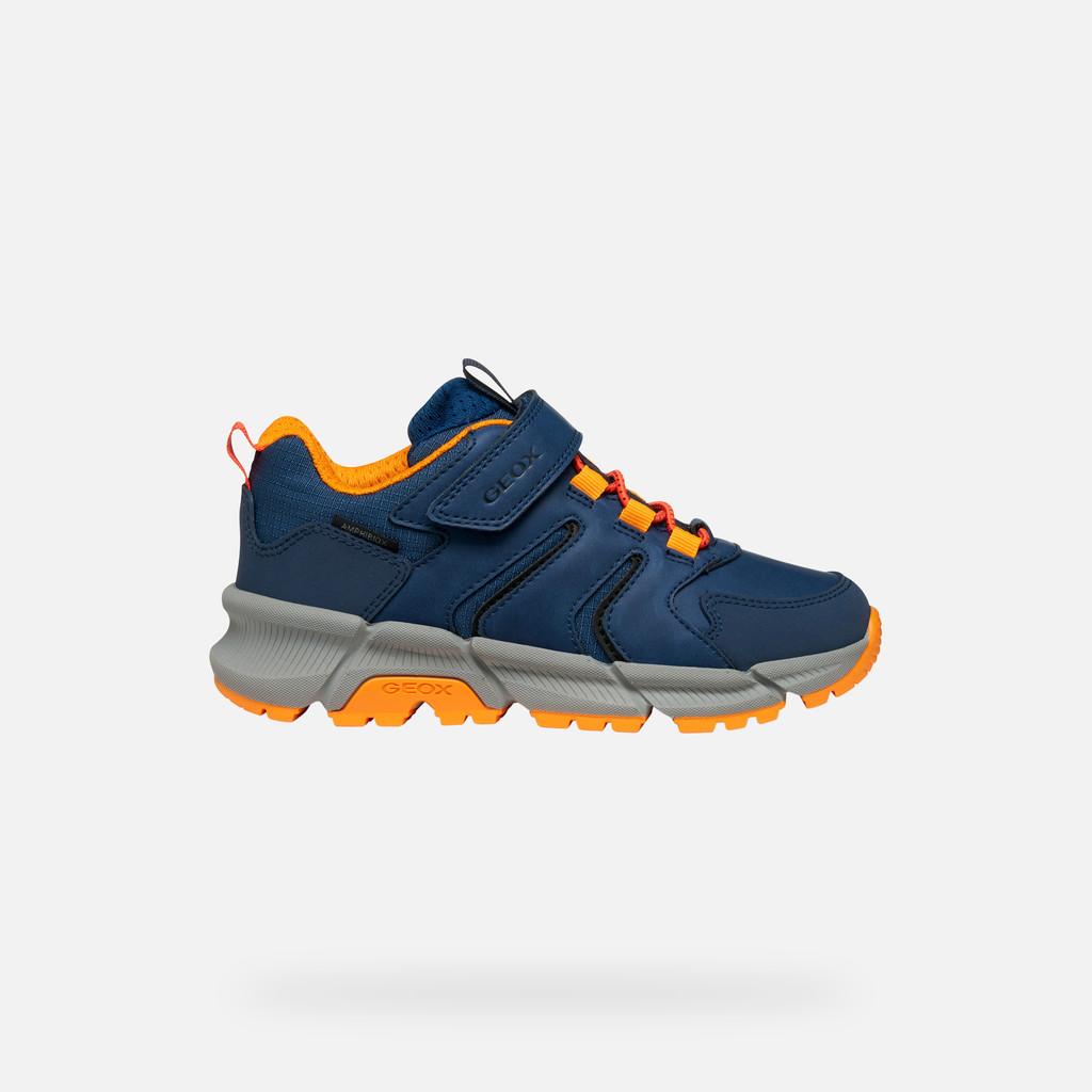 Low top sneakers FLEXYPER PLUS ABX BOY Denim/Orange - image number 1 | GEOX