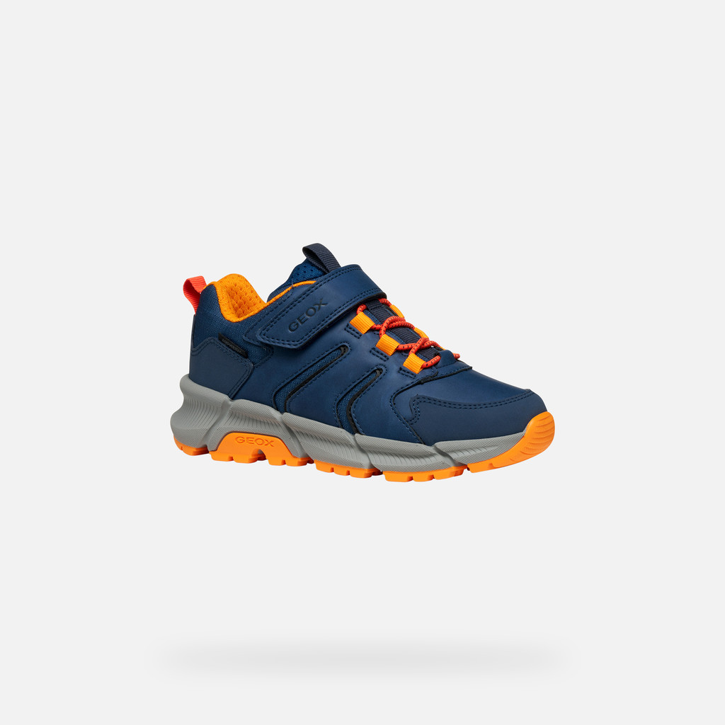 Low top sneakers FLEXYPER PLUS ABX BOY Denim/Orange - image number 2 | GEOX