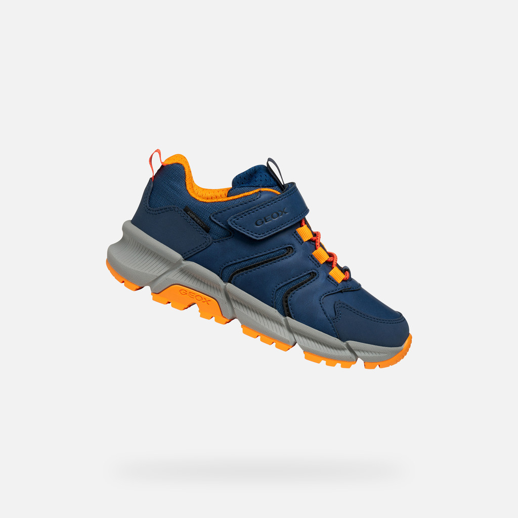Low top sneakers FLEXYPER PLUS ABX BOY Denim/Orange - image number 0 | GEOX