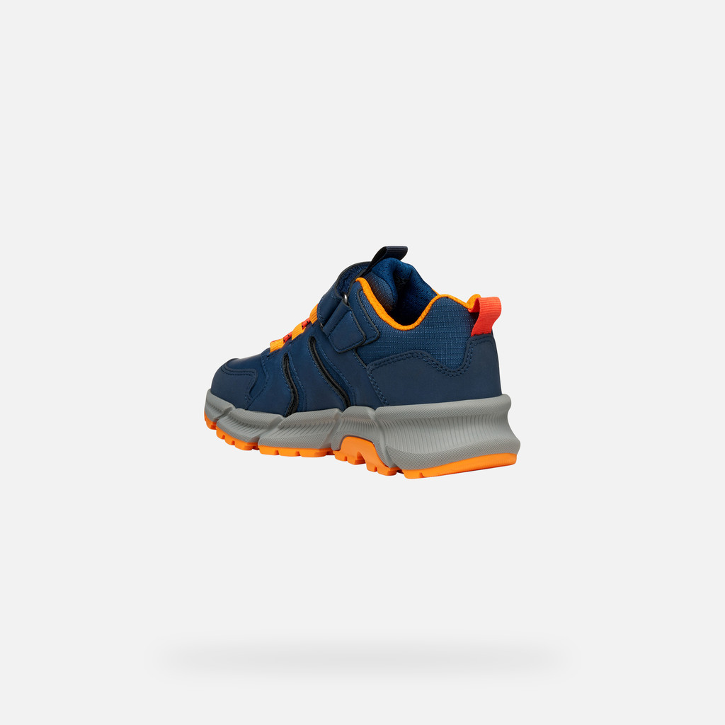 Low top sneakers FLEXYPER PLUS ABX BOY Denim/Orange - image number 3 | GEOX