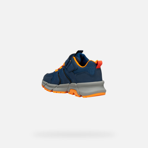 Low top sneakers FLEXYPER PLUS ABX BOY Denim/Orange - image number 3 | GEOX