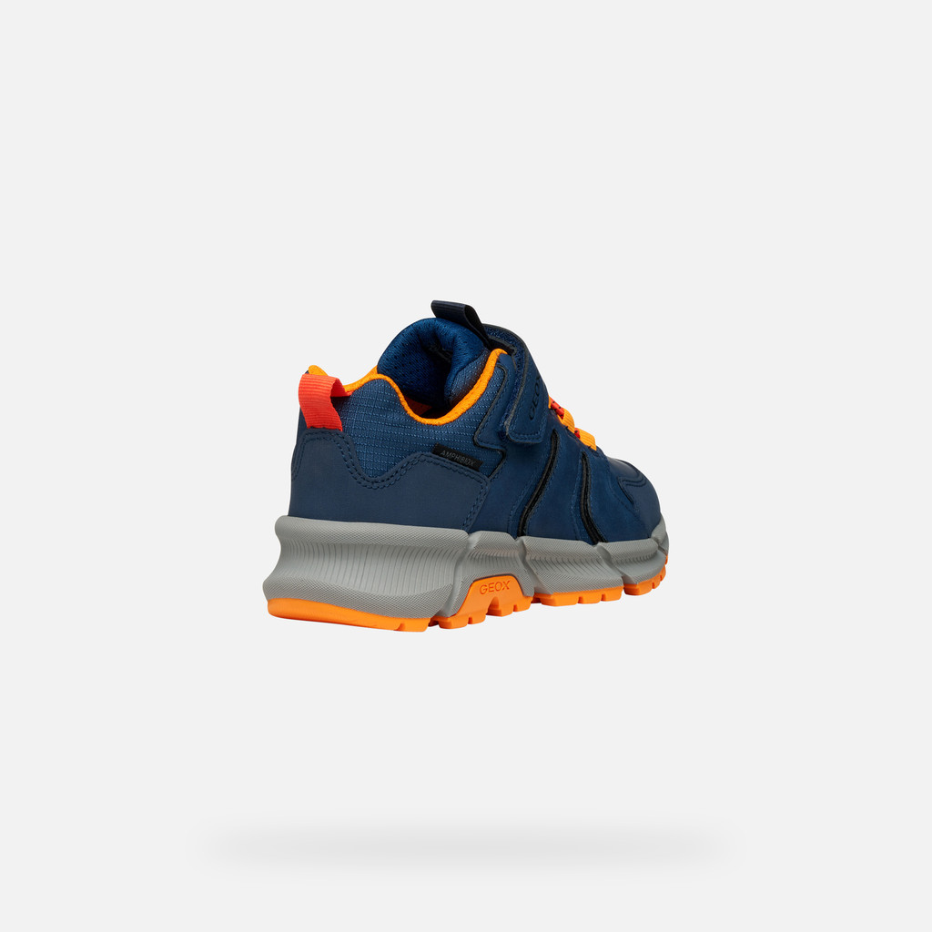 Low top sneakers FLEXYPER PLUS ABX BOY Denim/Orange - image number 4 | GEOX