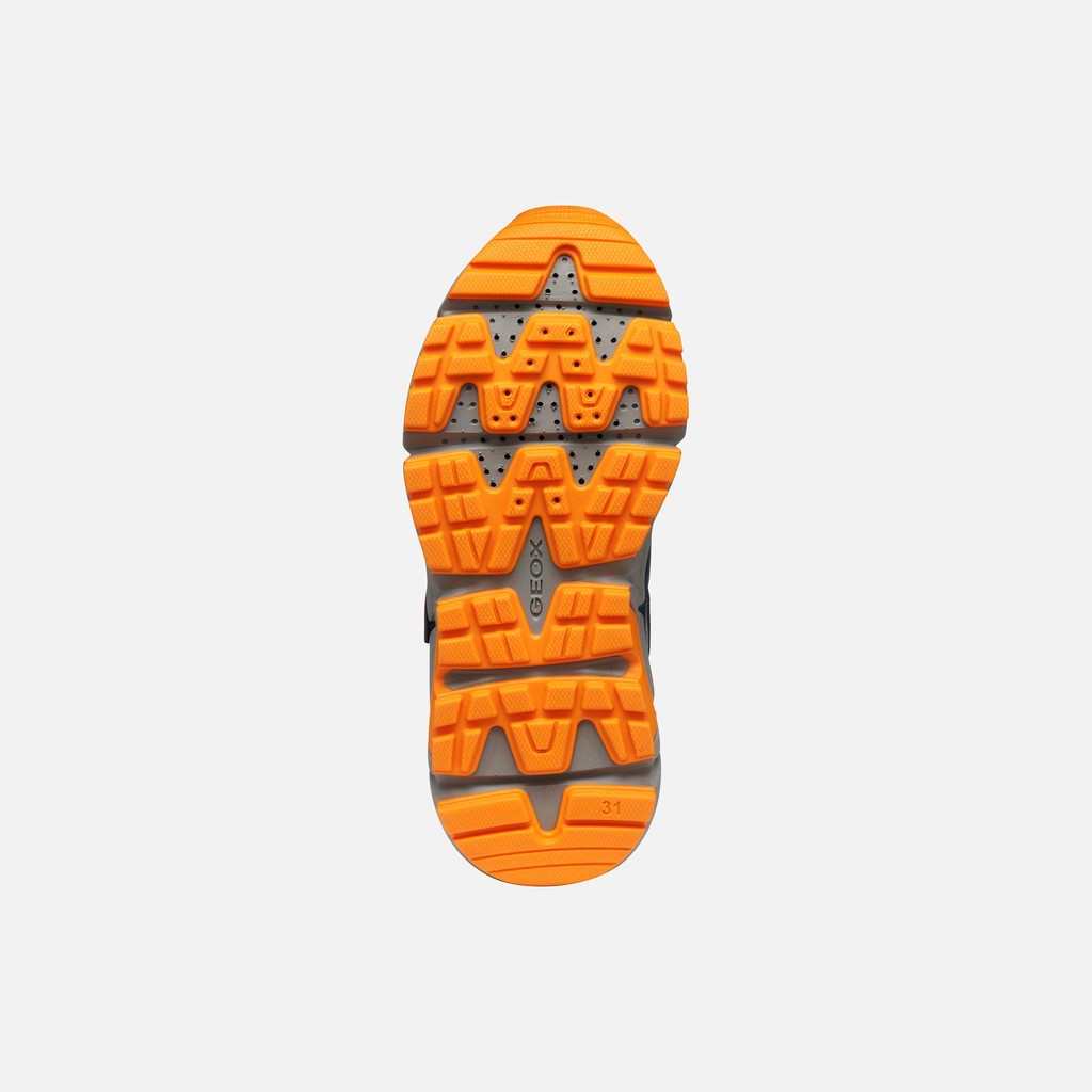 Low top sneakers FLEXYPER PLUS ABX BOY Denim/Orange - image number 6 | GEOX