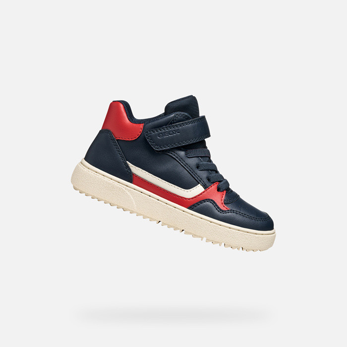 High top sneakers THELEVEN BOY Navy/Red | GEOX