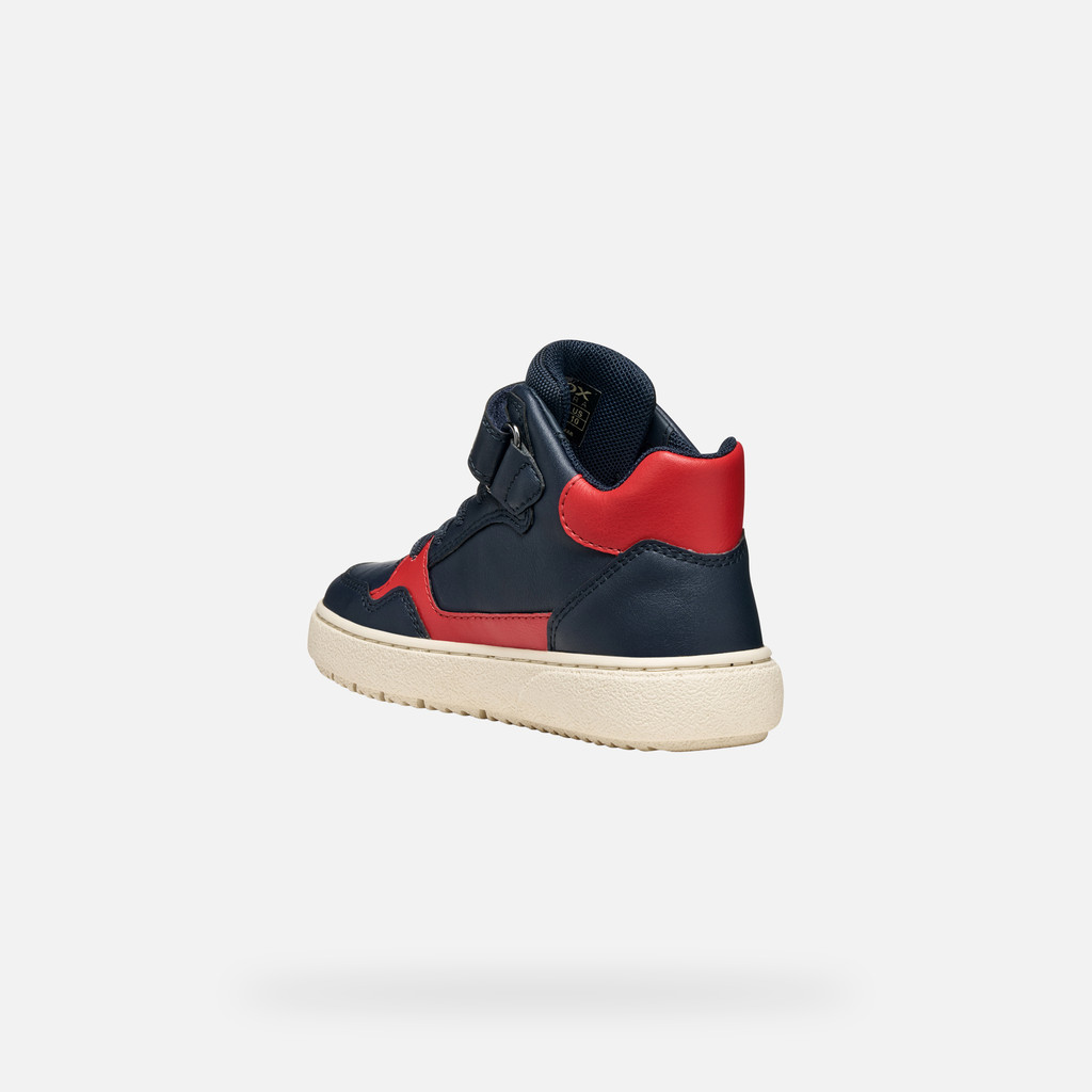 High top sneakers THELEVEN BOY Navy/Red - image number 3 | GEOX