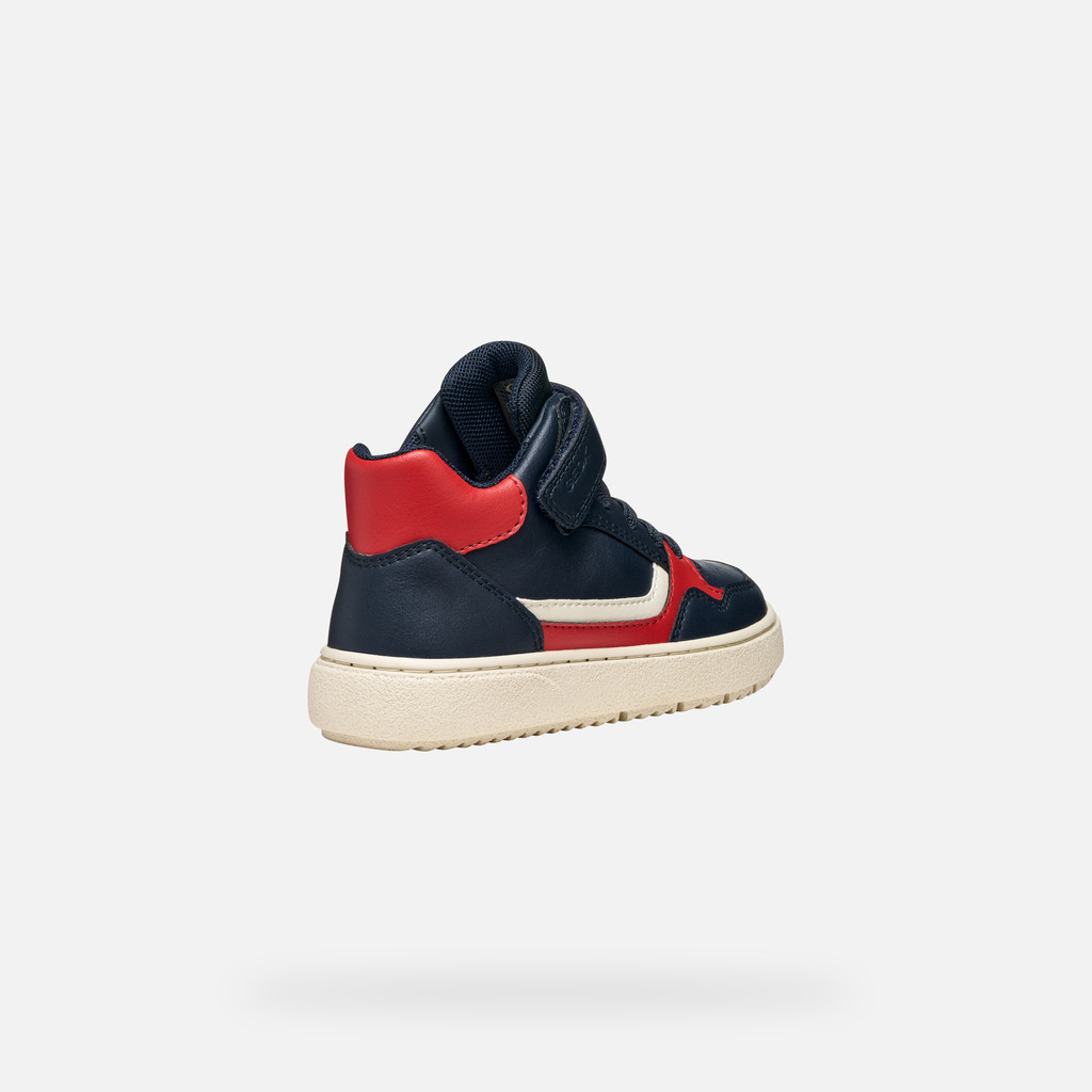High top sneakers THELEVEN BOY Navy/Red - image number 4 | GEOX