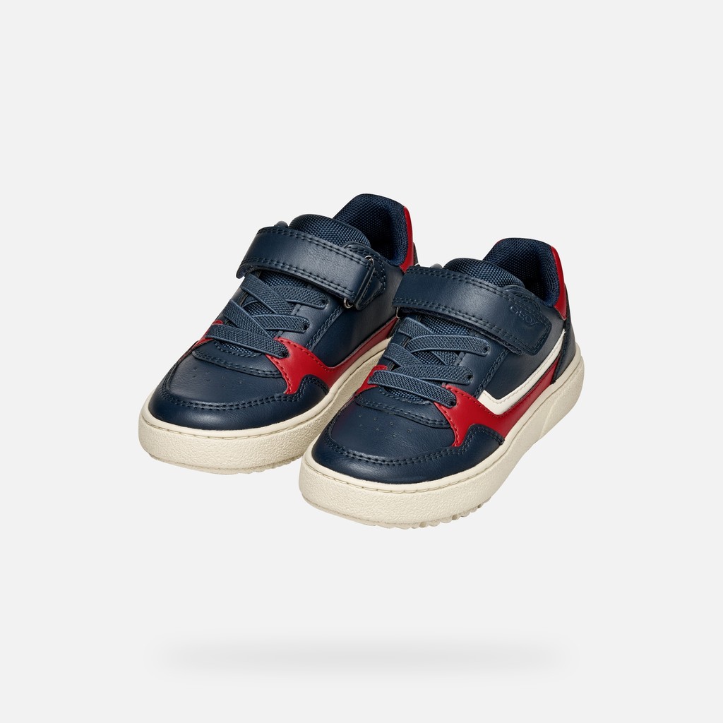 Baskets basse THELEVEN GARÇON Bleu marine/Rouge - image number 7 | GEOX