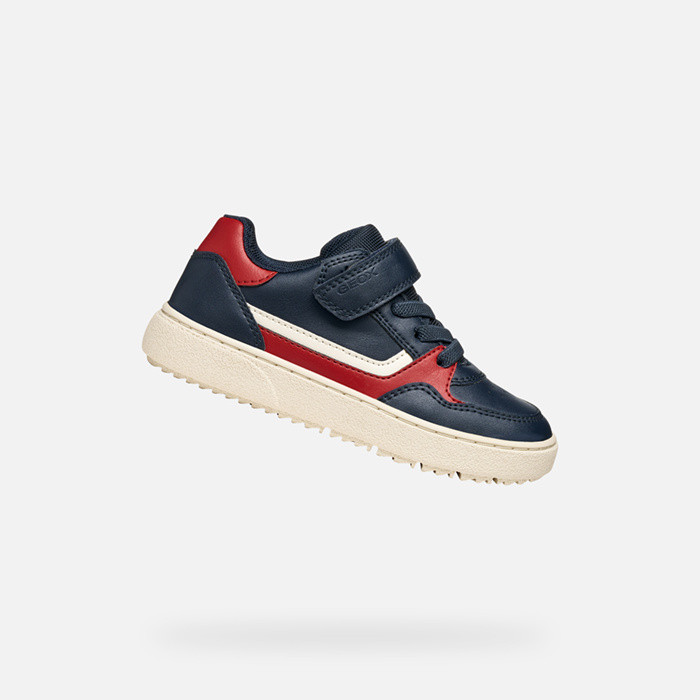 Low top sneakers THELEVEN BOY Navy/Red | GEOX