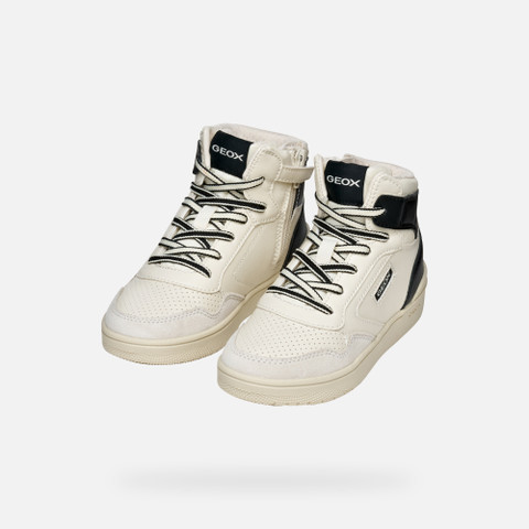 High top sneakers WASHIBA BOY White/Black - image number 7 | GEOX