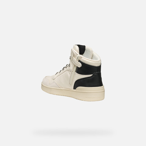 High top sneakers WASHIBA BOY White/Black - image number 3 | GEOX