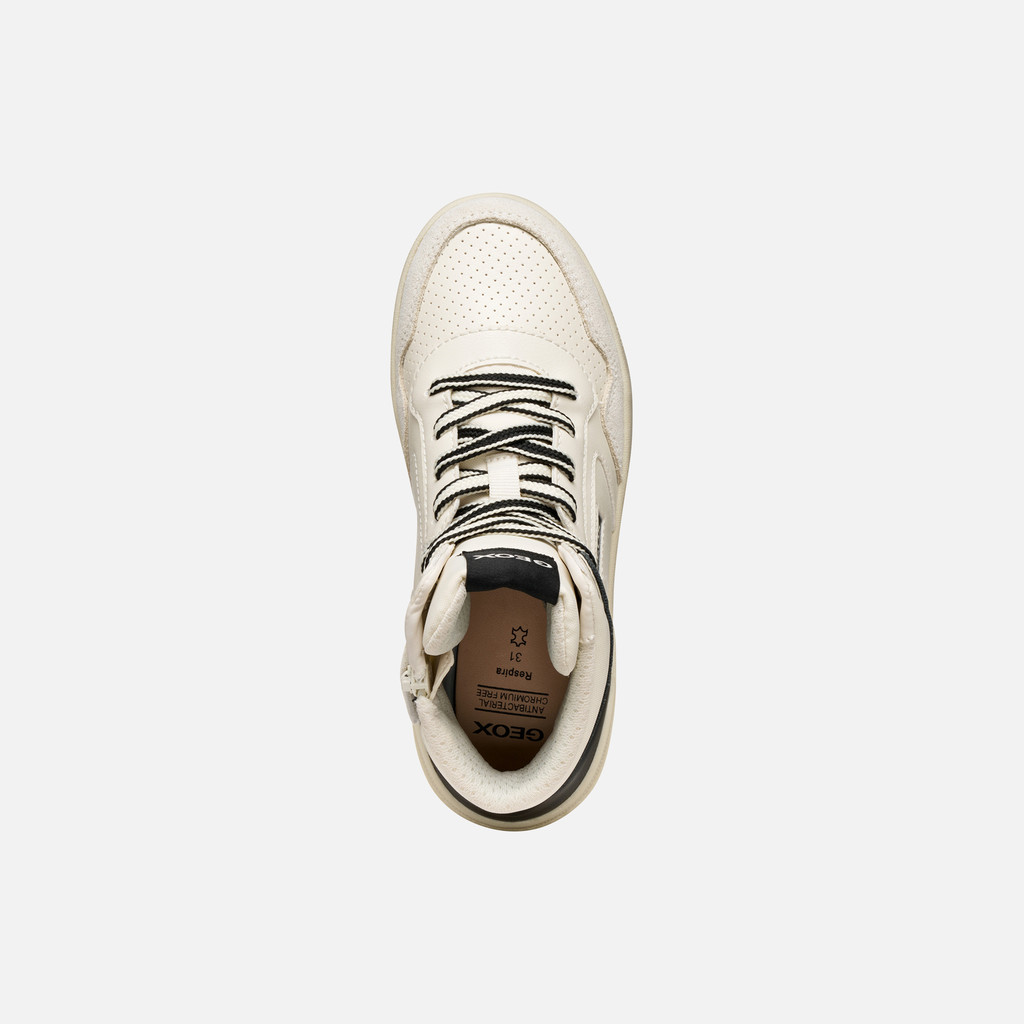 High top sneakers WASHIBA BOY White/Black - image number 5 | GEOX