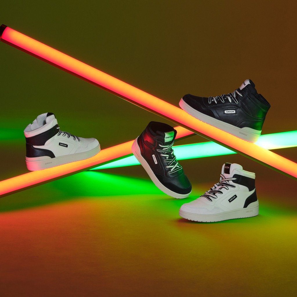 High top sneakers WASHIBA BOY White/Black - image number 8 | GEOX