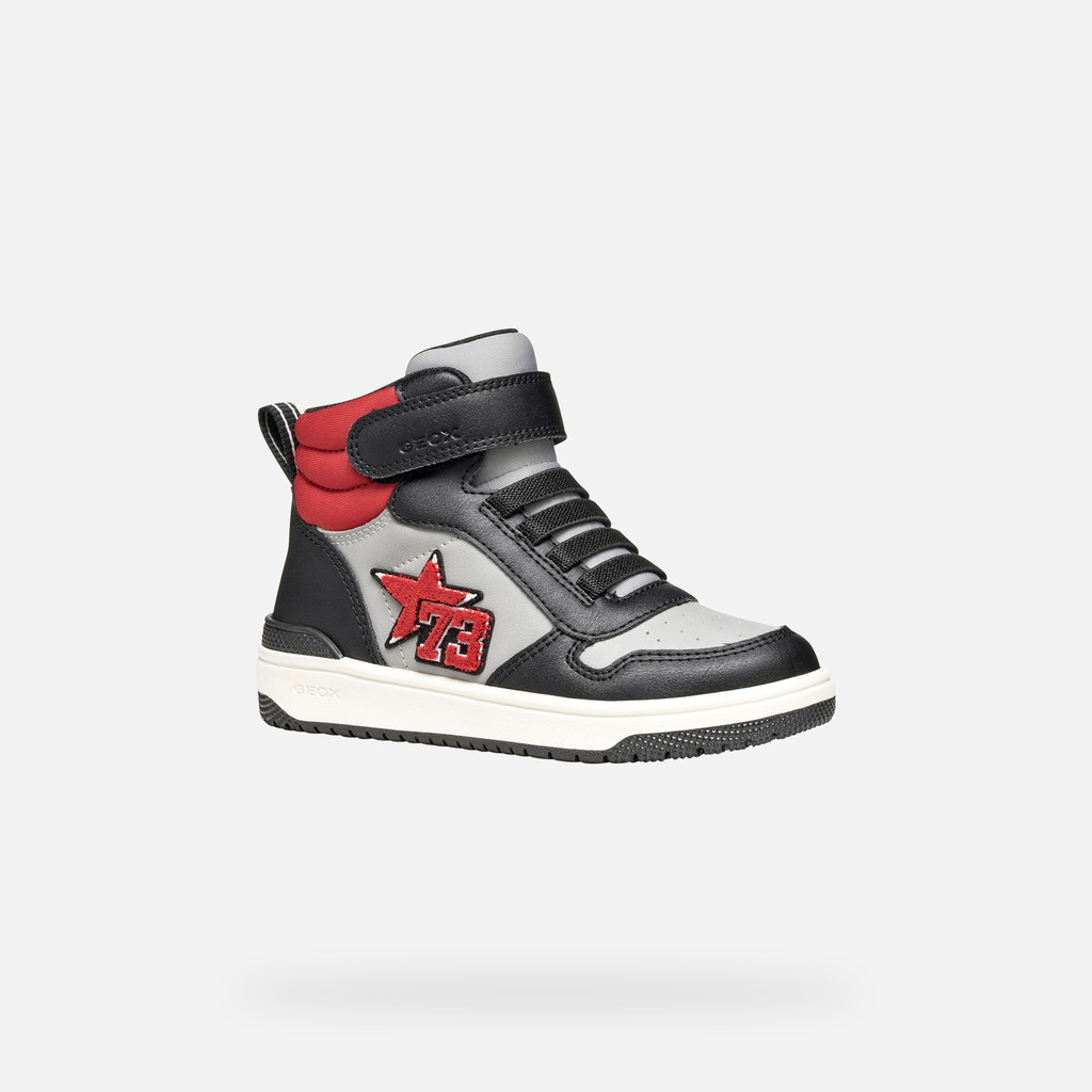 High top sneakers WASHIBA BOY Grey/Black - image number 2 | GEOX