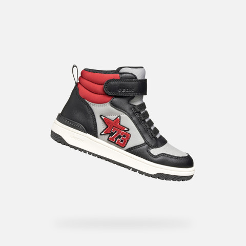 High top sneakers WASHIBA BOY Grey/Black - image number 0 | GEOX