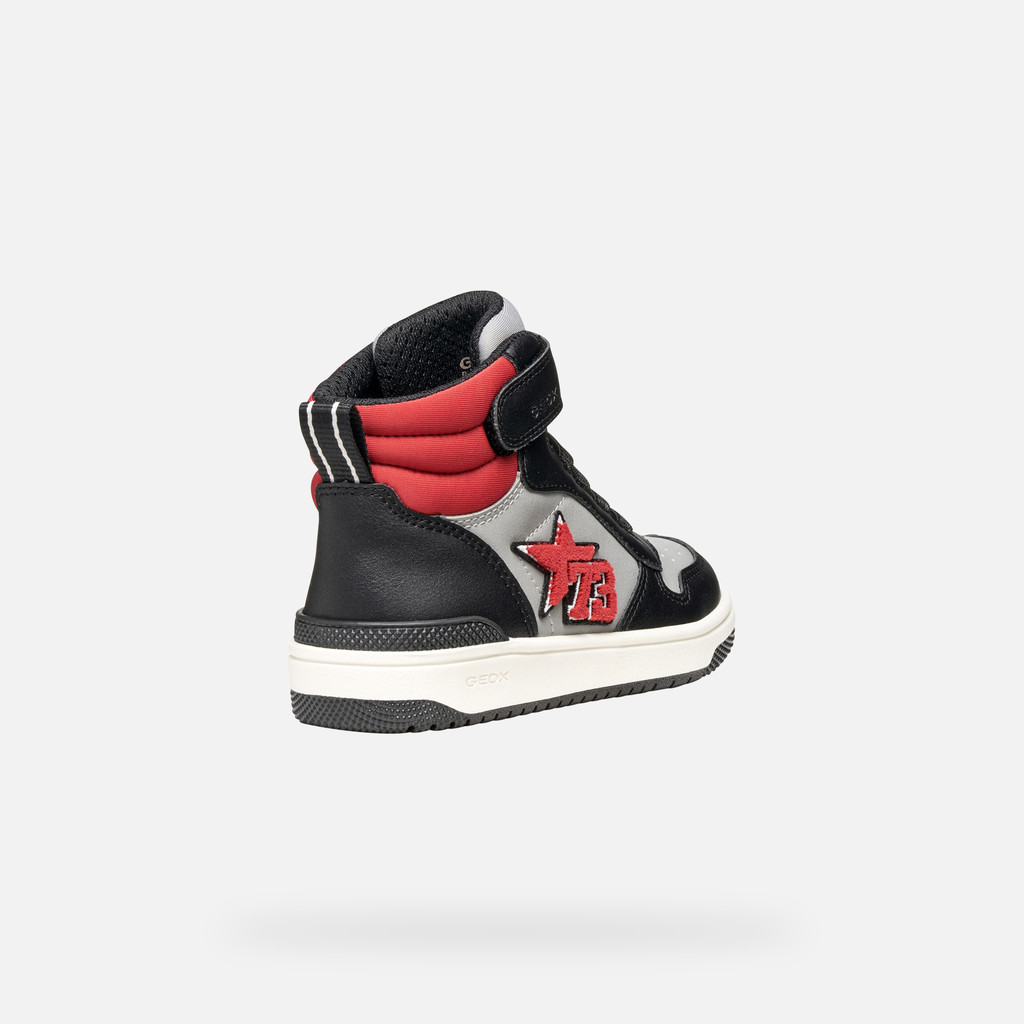 High top sneakers WASHIBA BOY Grey/Black - image number 4 | GEOX