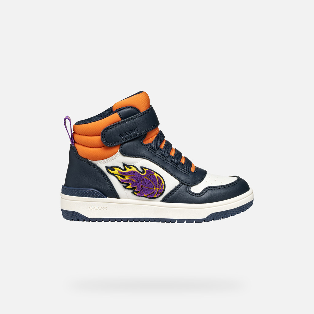 High top sneakers WASHIBA BOY White/Navy - image number 1 | GEOX