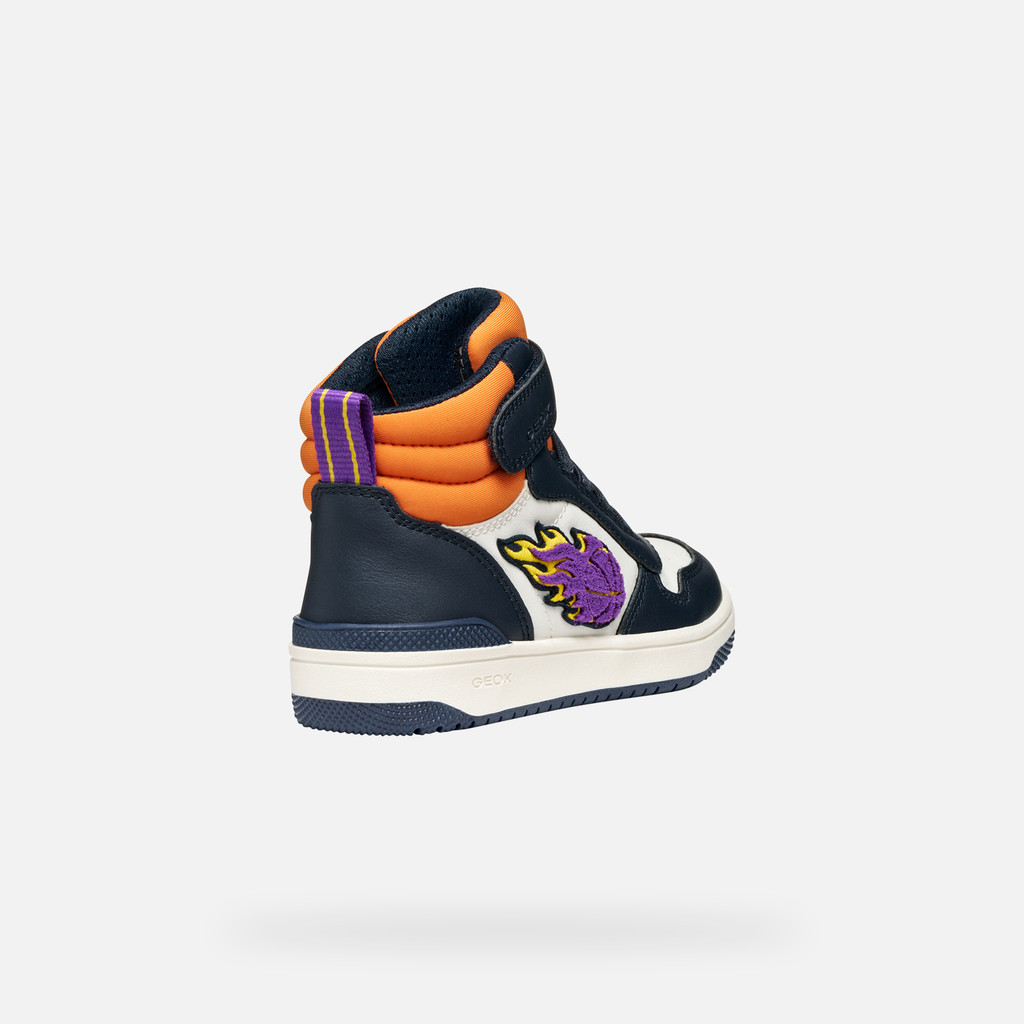 High top sneakers WASHIBA BOY White/Navy - image number 4 | GEOX