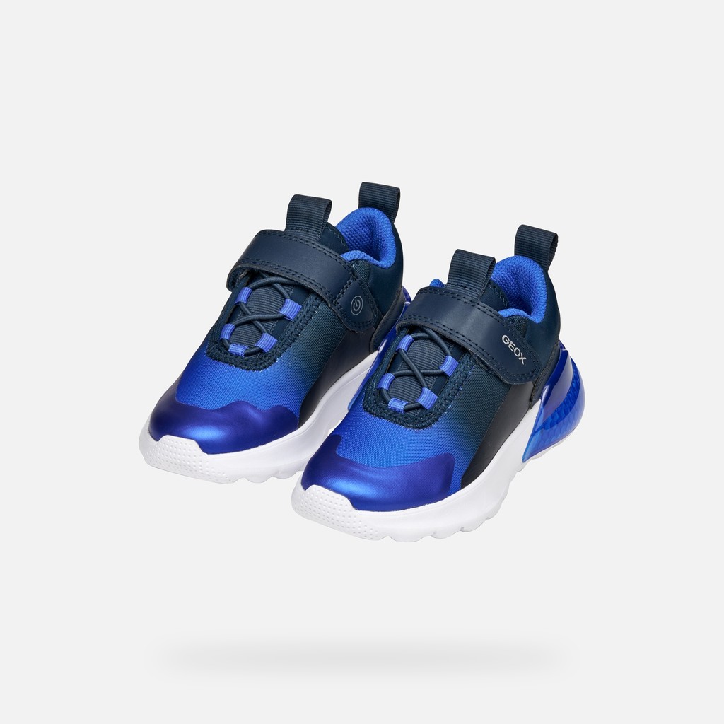 Shoes with lights ACTIVART ILLUMINUS BOY Navy/Royal - image number 8 | GEOX