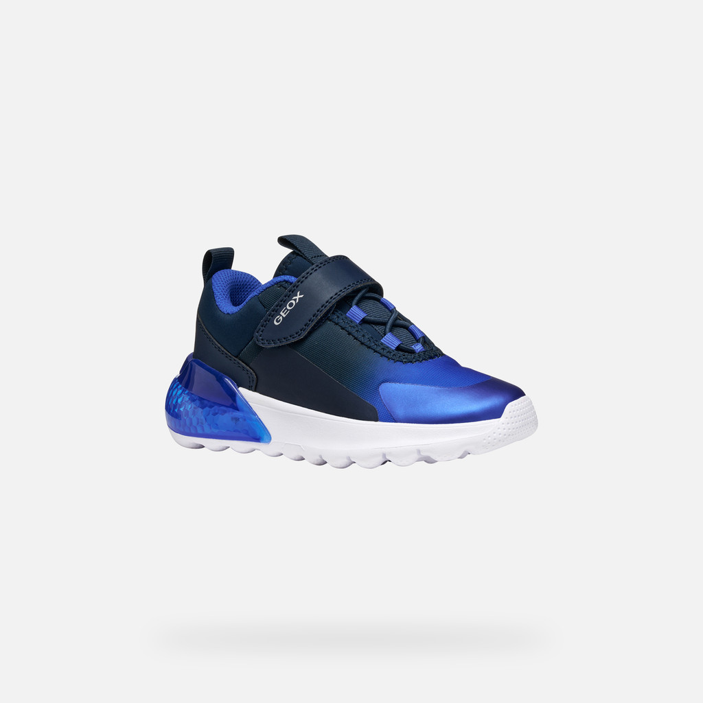 Shoes with lights ACTIVART ILLUMINUS BOY Navy/Royal - image number 2 | GEOX