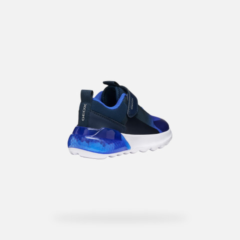 Shoes with lights ACTIVART ILLUMINUS BOY Navy/Royal - image number 4 | GEOX