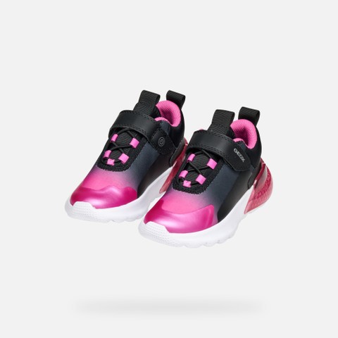 Shoes with lights ACTIVART ILLUMINUS JUNIOR Black/Fuchsia - image number 8 | GEOX