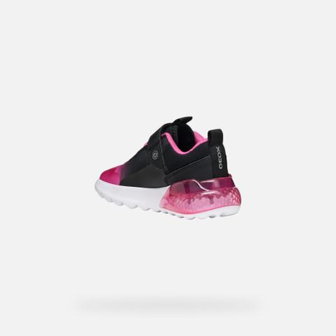 Shoes with lights ACTIVART ILLUMINUS JUNIOR Black/Fuchsia - image number 4 | GEOX