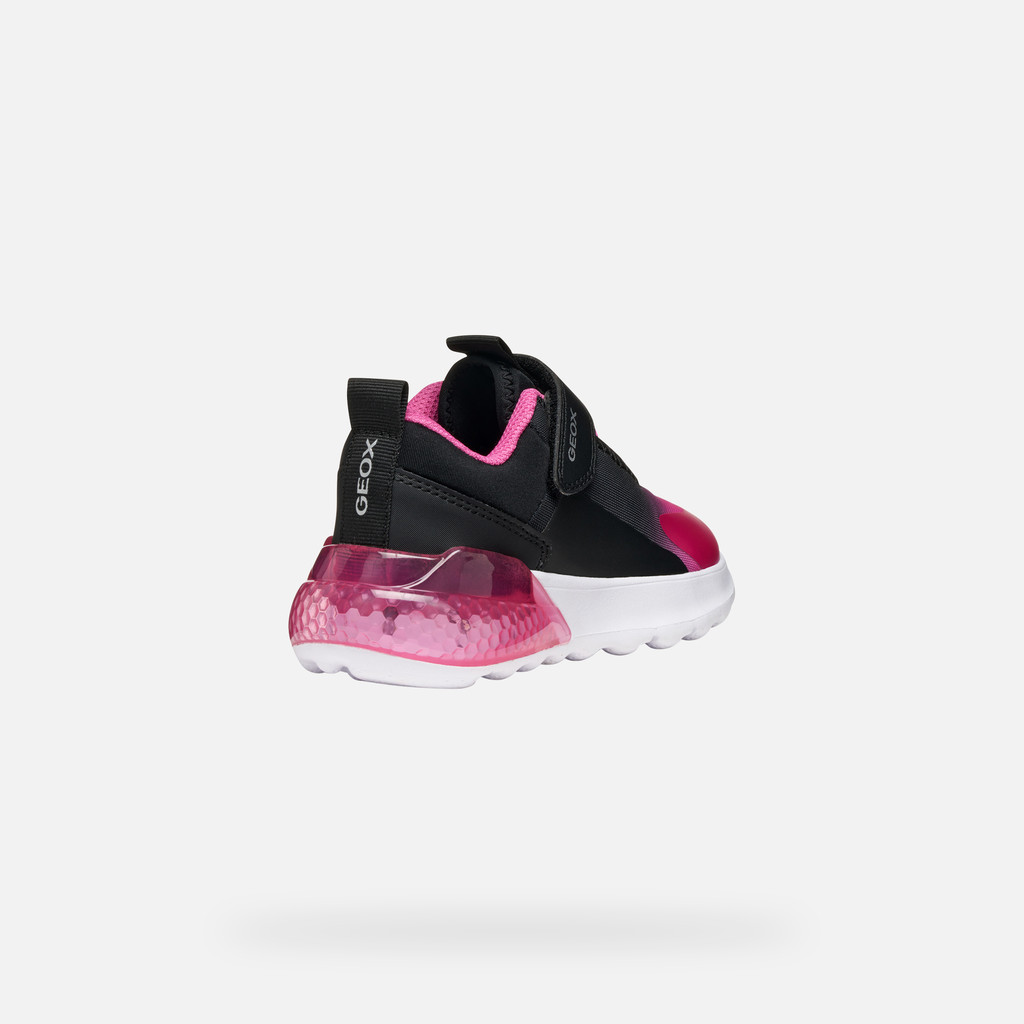 Shoes with lights ACTIVART ILLUMINUS JUNIOR Black/Fuchsia - image number 5 | GEOX