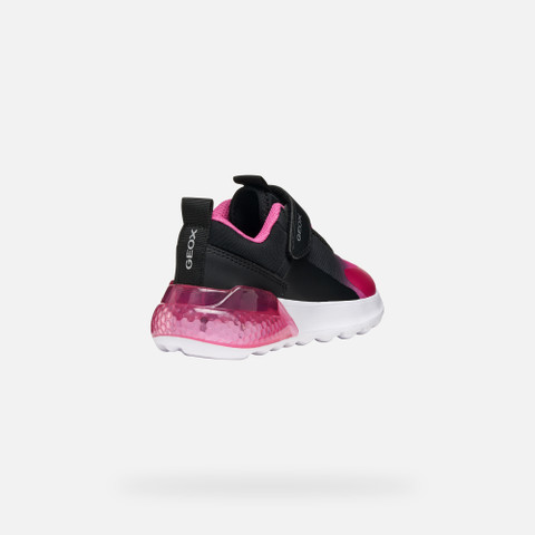 Shoes with lights ACTIVART ILLUMINUS JUNIOR Black/Fuchsia - image number 5 | GEOX