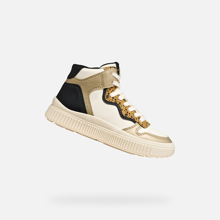High top sneakers LAQUINNY GIRL Light ivory/Platinum | GEOX