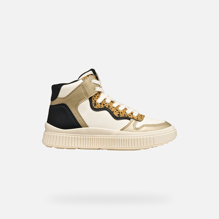 High top sneakers LAQUINNY GIRL Light ivory/Platinum | GEOX