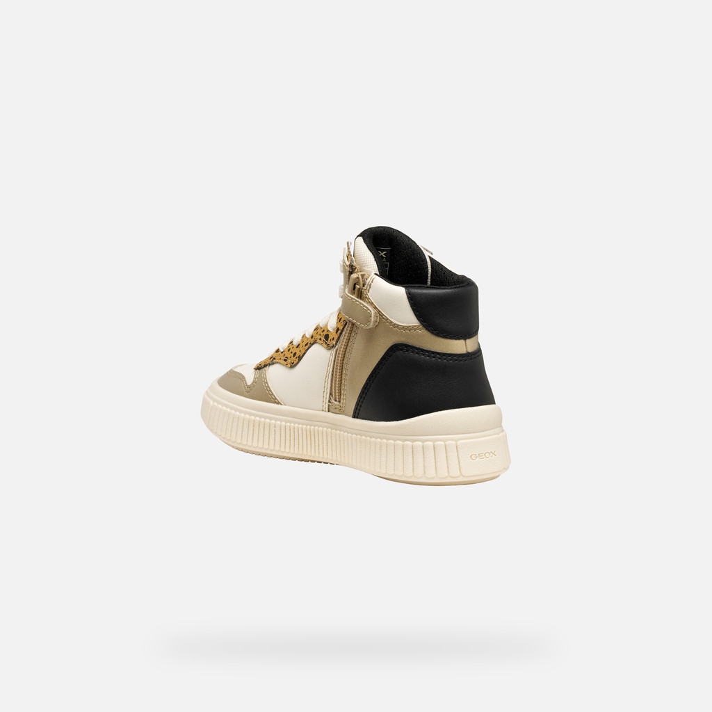 High top sneakers LAQUINNY GIRL Light ivory/Platinum - image number 3 | GEOX