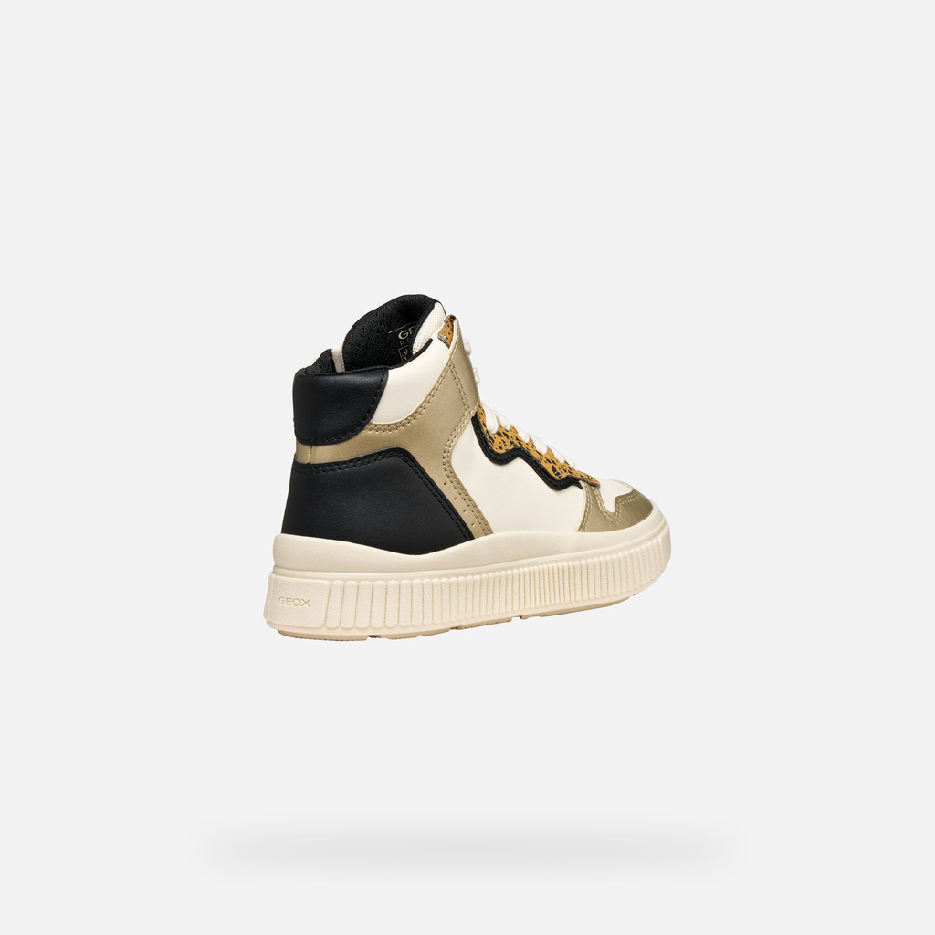 High top sneakers LAQUINNY GIRL Light ivory/Platinum - image number 4 | GEOX