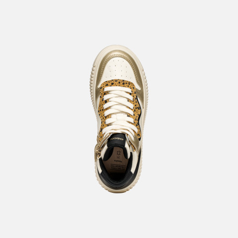 High top sneakers LAQUINNY GIRL Light ivory/Platinum - image number 5 | GEOX